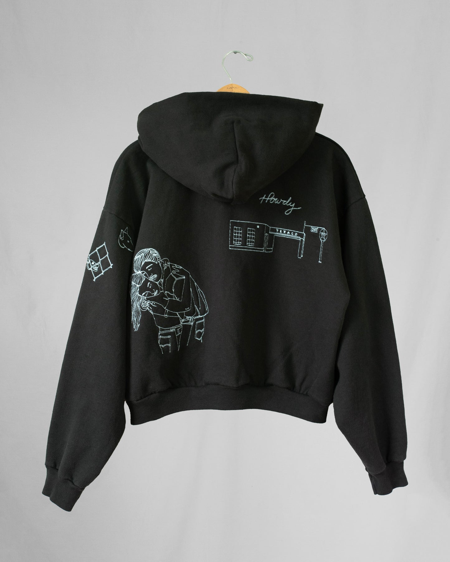 L/XL ~ CROPPED ZIP MULTI-EMBROIDERY