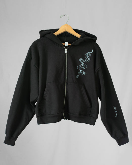 L/XL ~ CROPPED ZIP MULTI-EMBROIDERY