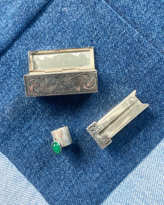 1930s SILVER ITALIAN LIPSTICK CASE