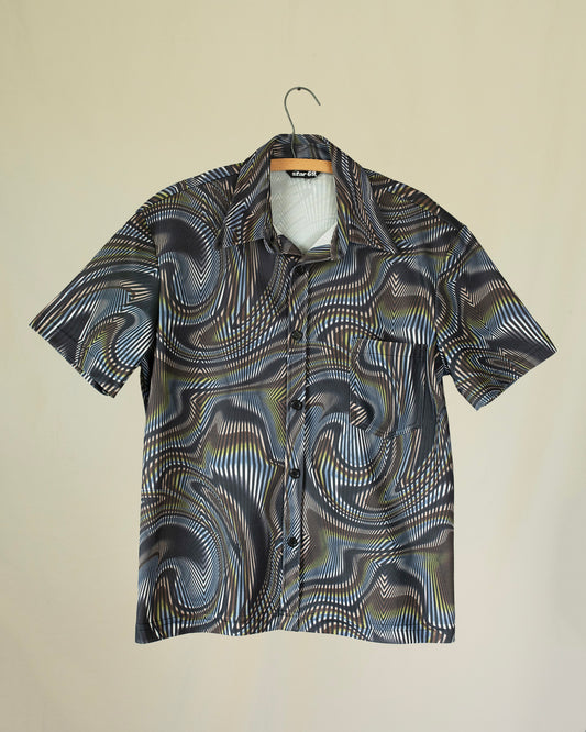 L ~ 70s PATTERNED SHIRT